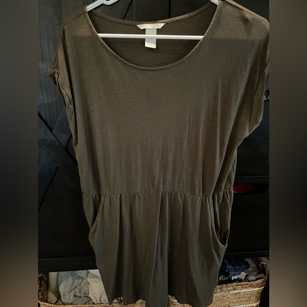 Army green H&M dress